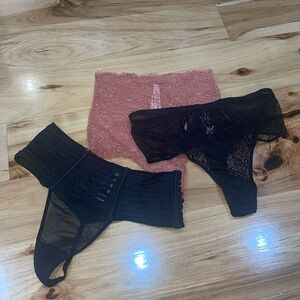 Nwt Victoria’s Secret high waist thong lace XS black copper brown orange